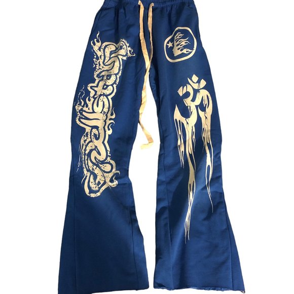 Hellstar Blue Yoga Flare Sweatpants - Picture 1 of 5